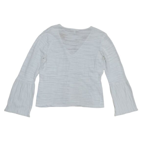 Minnie Rose Boho White Bell Sleeve V-neckline Shirt L - Picture 13 of 15